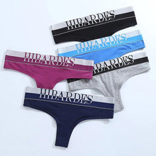 Load image into Gallery viewer, 5 pcs Women's Sexy lingerie Panties 93% cotton 7% spandex bandages Underwear G String Low Waist Thong Women calcinha size S-XL