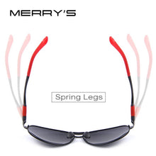 Load image into Gallery viewer, MERRYS DESIGN Men Classic Pilot Sunglasses HD Polarized Sunglasses For Driving Aviation Alloy Frame Spring Legs UV400 S8404