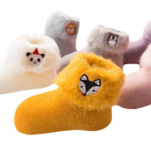 Load image into Gallery viewer, Winter Luxury Cozy Baby 3D Cartoon Embroidery Warm Thick Newborn Socks For Baby Girls and Boys In Elegant Comfortable Fashion Design