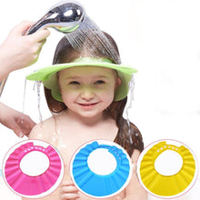 Load image into Gallery viewer, Modern Baby Shower Sheild Cap Reusable Waterproof Bath Hat Teen Girl Shower Haircut Cap for Boys and Girls Shampoo Cap Design