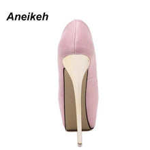 Load image into Gallery viewer, Aneikeh 2024 Brand Shoes Woman 16CM High Heels Women Pumps Stiletto Thin Heel Women's Shoes Open Toe High Heels Shoes 258-21#