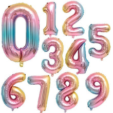 Load image into Gallery viewer, Luxury Big Modern 32inch Number Foil Helium Balloons For Birthday Party and Celebrations Modern Decoration