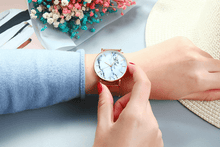 Load image into Gallery viewer, Fashion Rose Gold Mesh Band Creative Marble Female Wrist Watch Luxury Women Quartz Watches Gifts For Women and Girls