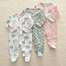 Load image into Gallery viewer, 3pcs Set Baby Romper Newborn Sleep suit Flower Baby Rompers Infant Baby Clothes Long Sleeve Newborn Jumpsuits Pajamas for Kids