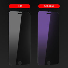 Load image into Gallery viewer, 2Pcs Anti Blue Ray 9H Tempered Glass for iPhone X XS MAX XR 11 12 13 mini 14 Pro Max 6 6S 7 8 Plus SE 2020 Screen Protector Film Anti Blue Light Tempered Glass Screen Protector for iPhone