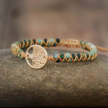 Load image into Gallery viewer, Modern handmade Luxury Tree Charm Bracelets African Japser String Braided Bracelets Lover Jewelry Gift For Men and Women