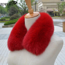 Load image into Gallery viewer, ZDFURS * women's clothing collar accessories fashion fur fox scarves 100% Real fox fur collar square ZDC-163007