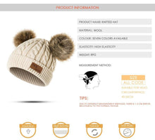 Load image into Gallery viewer, Luxury Baby Hat Pompon Hat Knitted Cute Cap For Girls & Boys Casual Solid Color Girls Baby Style In Great New Modern Trend Design