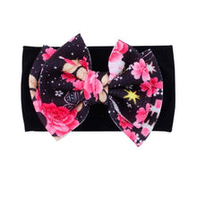 Load image into Gallery viewer, Handmade Bow Flowers Baby Headbands Printed Bowknot Elastic Baby Turban Newborn Hair Accessories For Baby Girls