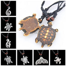 Load image into Gallery viewer, Drop shipping Men Women's Imitation Yak Bone Cute Tortoise Hawaii Tribal Surfer Sea Turtles Charms Pendant Necklace amulet Gifts