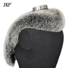 Load image into Gallery viewer, Winter Women's Real Fox Fur Collar Fox Fur Cap Fur Collar 80-100cm Collar Soft Fur Scarf Neck Warmer