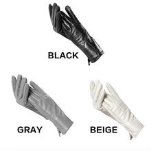 Load image into Gallery viewer, High grade women leather gloves,Genuine Leather Light grey warm women's winter mittens,Simple sheepskin gloves female-2226H