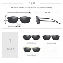 Load image into Gallery viewer, VEITHDIA Men Polarized Sunglasses Aluminum Magnesium Sun Glasses Driving Glasses Rectangle Shades For Men Oculos masculino Male