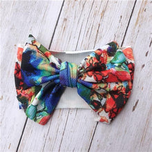 Load image into Gallery viewer, Modern retro Vintage Baby and Mom Textured Headwrap Pre-tied Turban Headband Bow Super Soft and Stretchy Hair Bows Kids Accessories for Girls and Moms