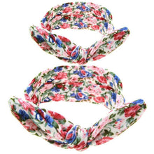 Load image into Gallery viewer, Mother & Baby Headbands Print Floral Elastic Hair Bands Parent-Child Hair Accessories Bow For Baby Girls Bow in Modern Design