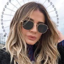 Load image into Gallery viewer, Unisex Woman and Man Vintage Retro and Modern Sunglasses Square Metal Frame Sunglasses Pilot Mirror Classic With UV400 Protection