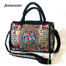 Load image into Gallery viewer, Women's Canvas Handbags Hot Sale Casual Shoulder Bag Floral Embroidered Ethnic Bag Vintage Messenger Bag Ladies Crossbody Bag