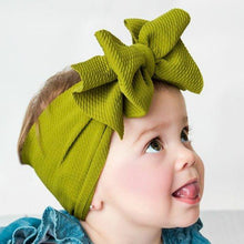 Load image into Gallery viewer, Adjustable Big Bow Headwrap Top Knot Headbands Over Sized Bow Hair Turban for Newborn Girl