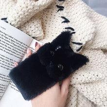 Load image into Gallery viewer, 3D Cartoon Doll Protective Case Cute Girls Women Furry Plush Case For Iphone 13 12 11 Pro Xs Max X Xr Se Cases 3d Cartoon Cat Furry Fluffy Warm Case For Iphone 6 6s 7 8 Plus 12prophone Case