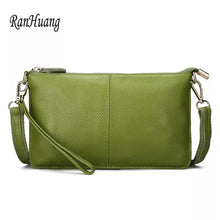 Load image into Gallery viewer, RanHuang Women Genuine Leather Day Clutches Candy Color Shoulder Bags Women's Fashion Crossbody Bags Small Clutch Bags