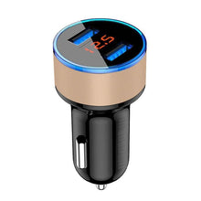 Load image into Gallery viewer, Portable Mini Fast Charger Dual USB Car Durable Phone Charger 5V 3.1A With LED Display Universal Lightweight Phone Charger