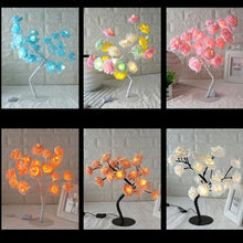 Load image into Gallery viewer, STEVVEX Rose Shaped Table Lamp Flower Rose Tree Decorative Light for Living Room Bedroom Kids Room/Decor Light