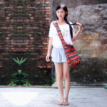 Load image into Gallery viewer, Sling Crossbody Shoulder Bag Women's Handbags Hippie Hobo Thai Cotton Gypsy Bohemian Boho Girl Books School Bags Bag free Gift