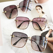 Load image into Gallery viewer, Popular brand Oversize Square Sunglasses For Women and Ladies Luxury Driving Superstar Designer Sunglasses With Shades and Gradient Glasses With UV400 Protection
