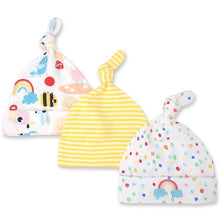 Load image into Gallery viewer, Printed Baby Hats & Caps For Newborn Baby Accessories In Elegant Modern Design Set Of 3PCS For Baby Kids