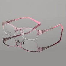 Load image into Gallery viewer, Reven Jate Half Rimless Eyeglasses Frame Optical Prescription Semi-Rim Glasses Spectacle Frame For Women's Eyewear Female