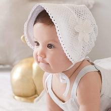 Load image into Gallery viewer, Cute Princess Baby Hat With Bow Solid Color Lace Hollow for Baby Girl Cap Toddler Kids Beach Bucket Hats In Retro Design