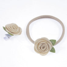 Load image into Gallery viewer, Handamde Flower Headband Hair Clip Set Flexible Rope Hairband Accessories for Mother & Baby