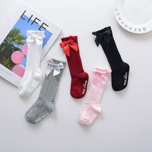 Load image into Gallery viewer, New Kids Stretchable Socks Toddlers Girls Big Bow Knee High Long Soft Cotton Lace Baby Comfortable Colorful Socks