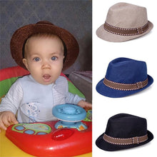 Load image into Gallery viewer, Modern Baby Hat Children Jazz Straw Cap for Baby Boys/Girls Cap Baby Hat For Kids Sun Cap For Kids In Elegant Design