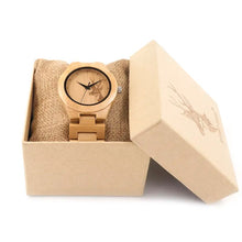 Load image into Gallery viewer, BOBO BIRD E04 Women's Elk Deer Design Dial Fashion Bamboo Watch Japan Quartz Bamboo Band Watches As Best Gift For Ladies Relojio