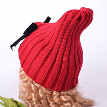 Load image into Gallery viewer, Modern Trend Big Bows Knitted Baby Girl Hat Cap Warm Kids baby winter Hat For Girls