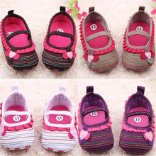 Load image into Gallery viewer, Baby Shoes Flower Ruffled First Walkers Toddler Soft Sole Patchwork Kids Comfortable Pre Walkers Shoe