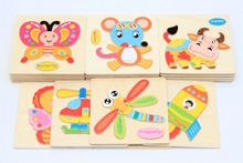 Load image into Gallery viewer, Wooden 3D Stevvex Modern Interesting Baby Learning Puzzles for Children Cartoon Animal Fruit Puzzles Intelligence Kids Children Educational Toy