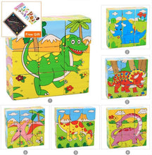 Load image into Gallery viewer, 1Set Nine Blocks Six-sided 3D Wooden Cube Puzzle Toys For Children Kids Educational Toys Funny Games