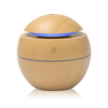 Load image into Gallery viewer, Mini Air Humidifier Ultrasonic USB Aroma Wood Grain LED Night Light Electric Essential Oil Diffuser Aromatherapy Home