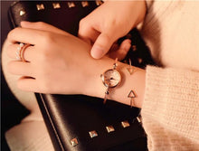 Load image into Gallery viewer, Small Gold Bangle Bracelet Luxury Watches Stainless Steel Retro Ladies Quartz Wristwatches Fashion Casual Women Dress Watch For Women and Girls