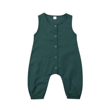 Load image into Gallery viewer, Solid Color Sleeveless Cotton Romper Jumpsuit Playsuit Outfits for Newborn Baby Boy/Girl In Classic Design