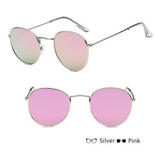 Load image into Gallery viewer, Leon Elegant Unisex Woman and Man Classic Round Sunglasses Designer Glasses Lady Round Luxury Retro Sunglasses With Vintage Mirror Oculos De Sol Gafas
