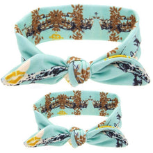 Load image into Gallery viewer, Mother & Baby Headbands Print Floral Elastic Hair Bands Parent-Child Hair Accessories Bow For Baby Girls Bow in Modern Design