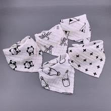 Load image into Gallery viewer, Modern 5PCS/Pack Cotton Baby Bibs 4 Lyers Girls Boys Triangle Feeding Burp Cloth Collar Scarf For Feeding