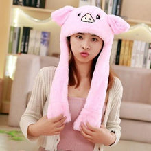 Load image into Gallery viewer, Modern Elegant Winter Interesting Girls Animals Ear Moving Jumping Hats Children and Adults Women Warm Rabbit Winter Caps In Modern Design