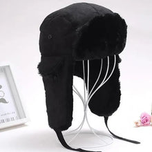 Load image into Gallery viewer, Bomber Hat Female Winter For Men Women Thick Warm Fur Velvet Cold Cap Male Snow Russian Ear Flap
