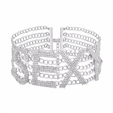Load image into Gallery viewer, Rhinestone Choker Necklace Luxury Fashion Crystal Jewellery Sexy Word Chocker Bling Glam Sparkly Women's Jewelry Accessories