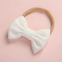 Load image into Gallery viewer, Baby Headband Bow Headbands For Girl Corduroy Head Band Thin Nylon Hairband Newborn Kids Hair Accessories Bow For Kids