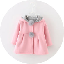 Load image into Gallery viewer, Luxury High Quality Baby Girls Coat Winter Spring Baby Girls Princess Coat Jacket Rabbit Ear Hoodie Casual Outerwear for Baby girl